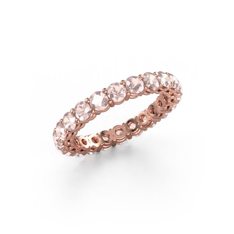 Bague superposable Michelle full 3.0 585 or rose champagne morganite 3 mm