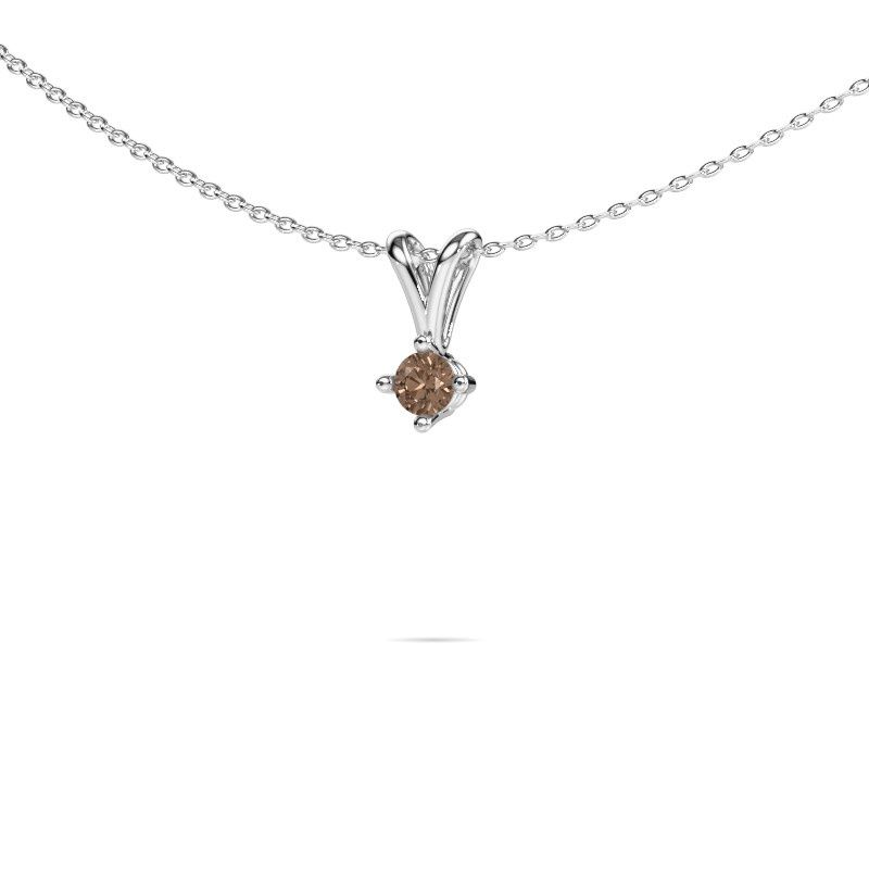 Anhänger Jannette 585 Weißgold Braun Diamant 0.25 crt