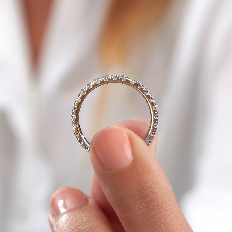 Image of Stackable Ring Jackie 2.0<br/>585 white gold<br/>Lab-grown Diamond 0.87 Crt