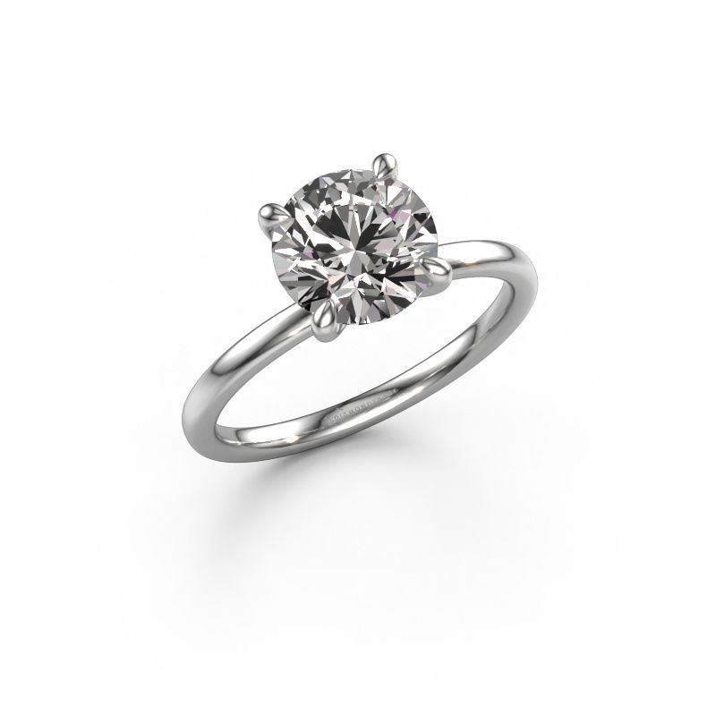 Engagement ring Crystal RND 1 950 platinum lab grown diamond 0.60 crt