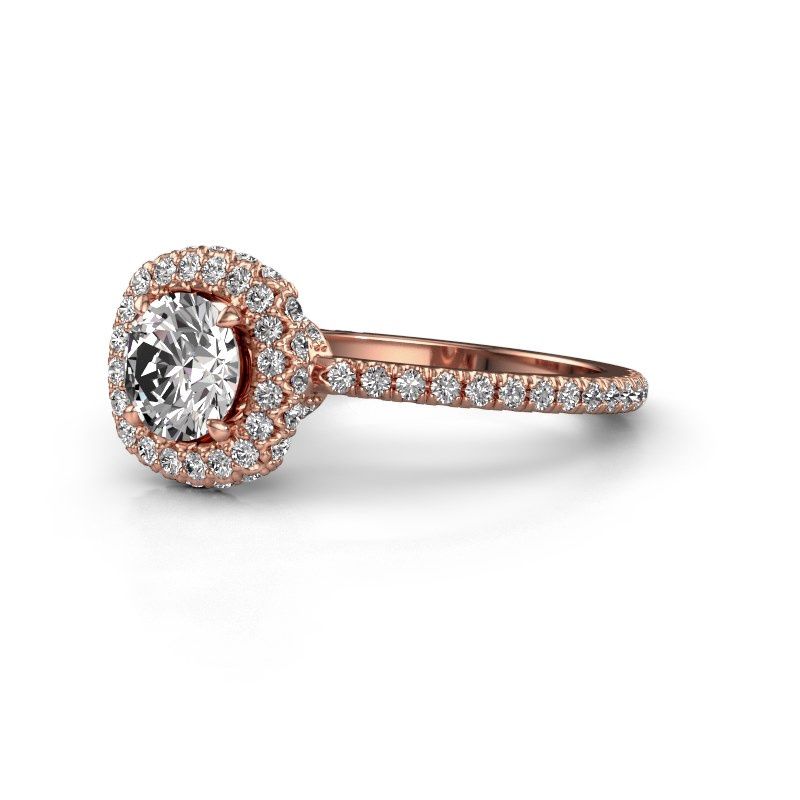 Image of Engagement ring Talitha RND 585 rose gold zirconia 6.5 mm