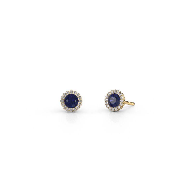 Earrings Queen 585 gold sapphire 4.2 mm