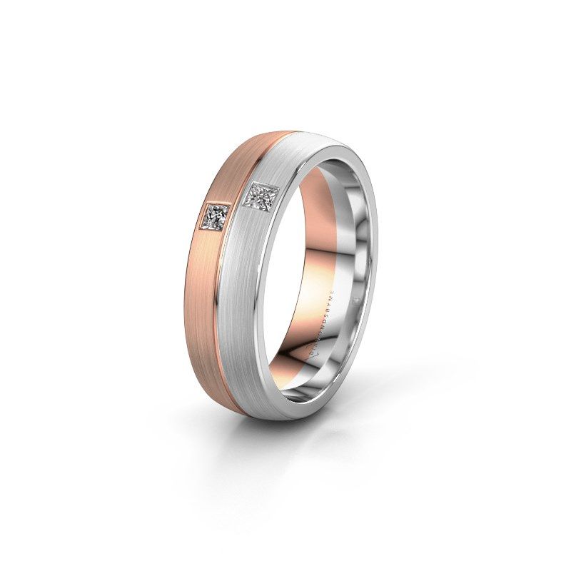 Image of Wedding ring WH0250L26BM<br/>585 rose gold ±6x2 mm<br/>Lab-grown diamond