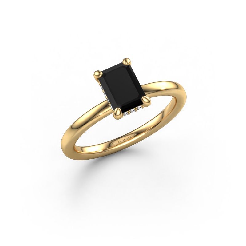 Engagement ring Simone EME 2 585 gold black diamond 1.380 crt