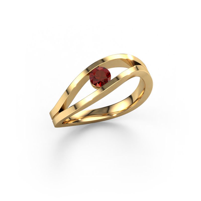 Engagement ring Sigrid 1 585 gold garnet 3.7 mm