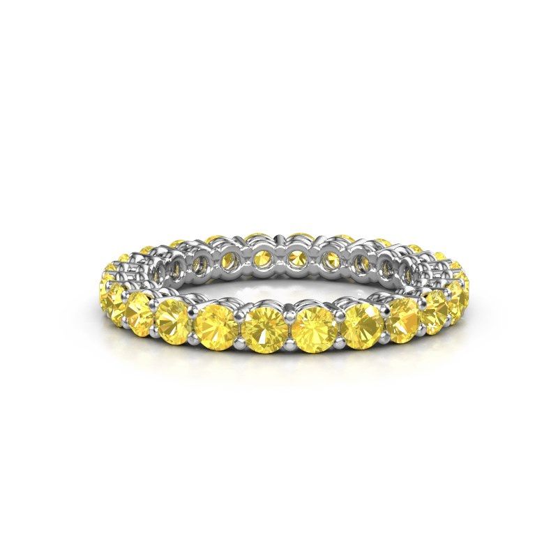 Image of Stackable ring Michelle full 2.7 585 white gold yellow sapphire 2.7 mm
