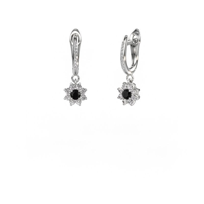 Pendants d'oreilles Camille 2 950 platine diamant noir 0.605 crt