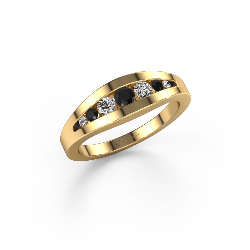 Ring Oneida 585 gold black diamond 0.398 crt