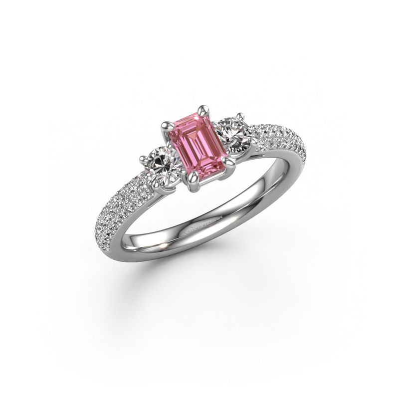 Verlobungsring Marielle EME 950 Platin rosa Labordiamant 6x4 mm