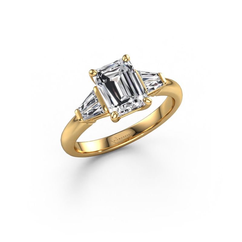Anello di fidanzamento Kina EME 585 oro zirconia cubica 8x6 mm