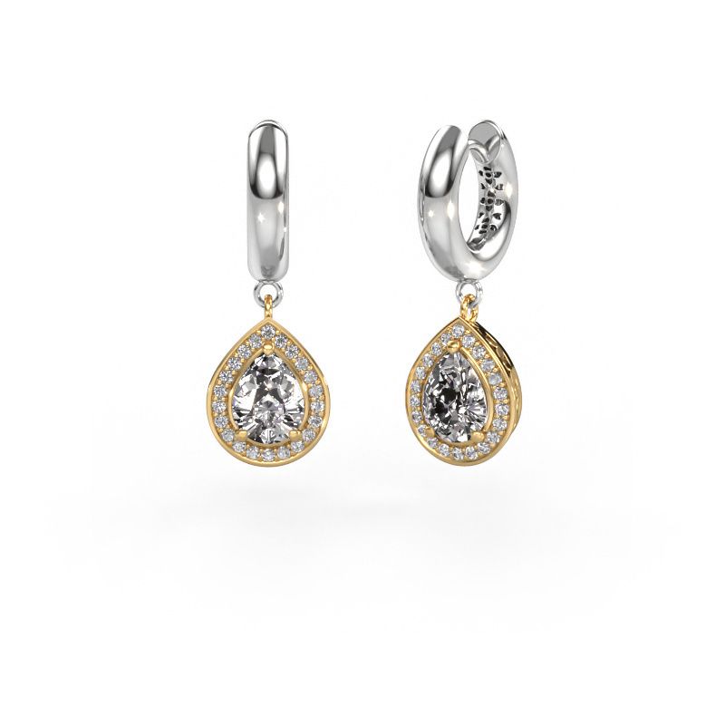 Pendants d'oreilles Barbar 1 585 or jaune diamant synthétique 1.52 crt