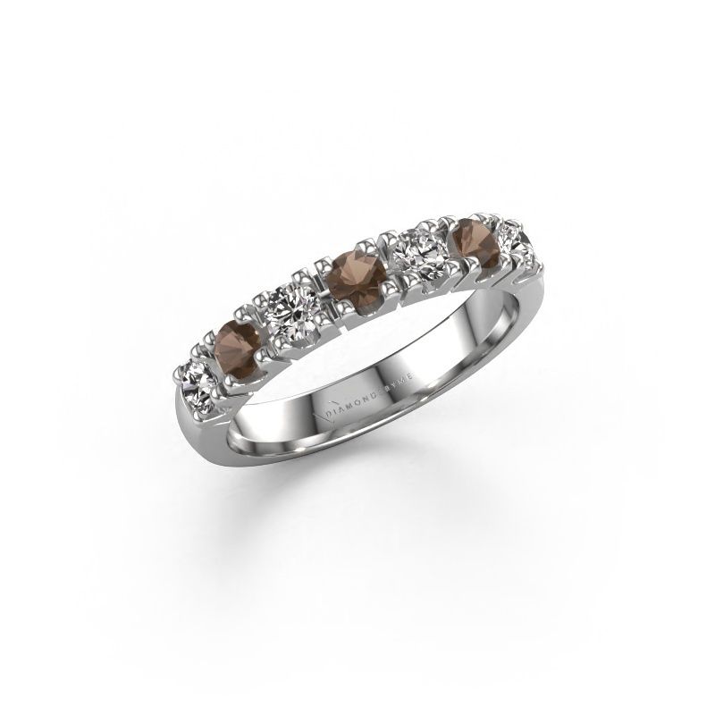 Ring Rianne 7 950 Platin Rauchquarz 3 mm