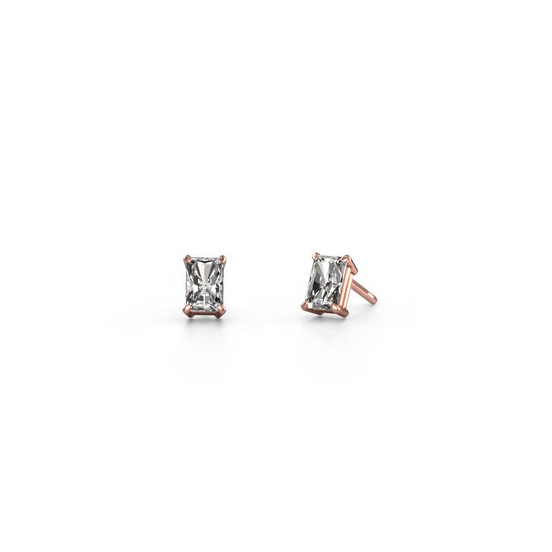 Ohrsteckers Sam RAD 585 Roségold custom diamant 6x4 mm