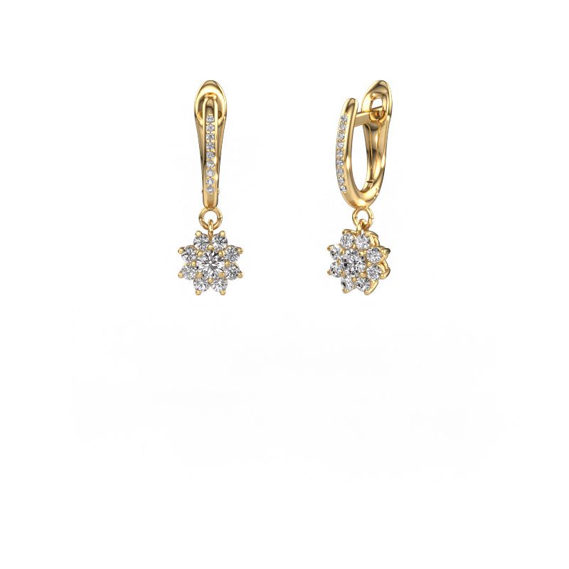 Pendants d'oreilles Camille 2 585 or jaune diamant synthétique 0.565 crt