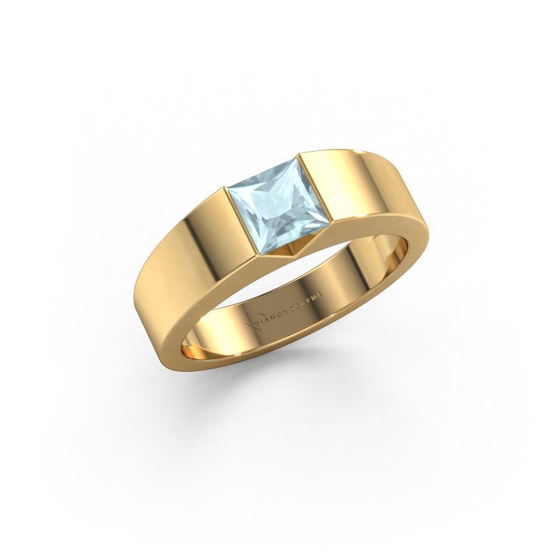 Bague de fiançailles Arlena 1 585 or jaune aigue-marine 4 mm