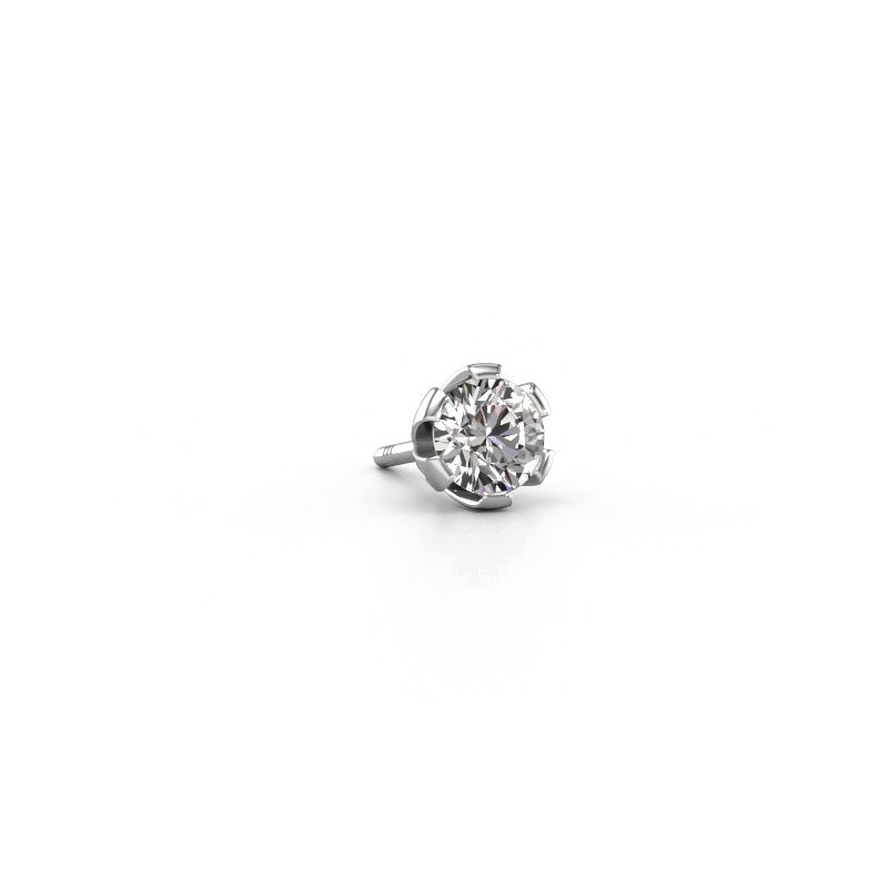 Men's earring Donato 585 white gold diamond 0.40 crt