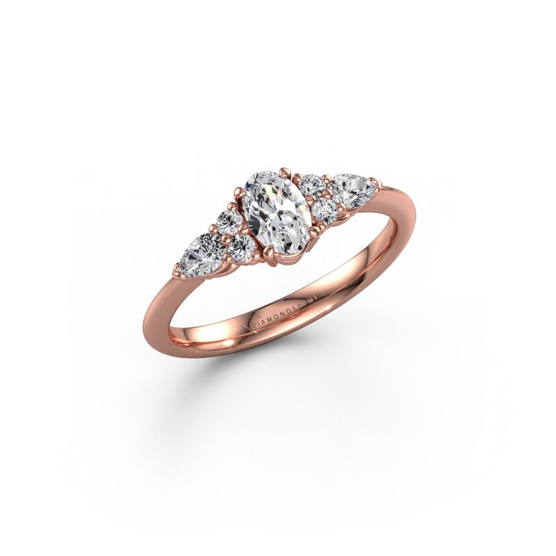 Engagement ring Melani OVL 585 rose gold diamond 0.86 crt