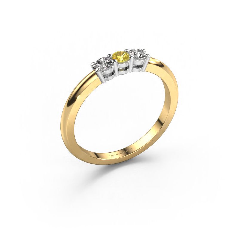 Ring Michelle 3 585 gold yellow sapphire 3.7 mm