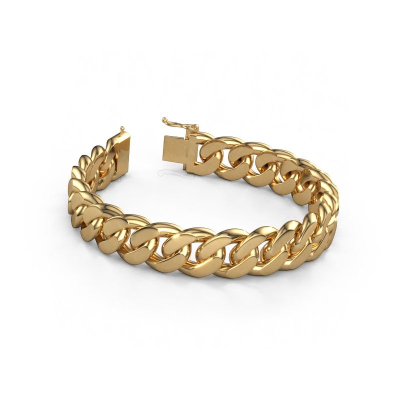 Cuban bracelet ±15 mm 585 or jaune