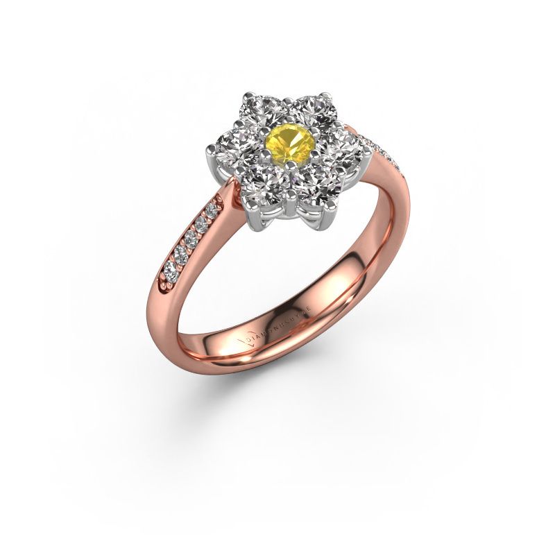 Verlobungsring Chantal 2 585 Roségold Gelb Saphir 1.7 mm