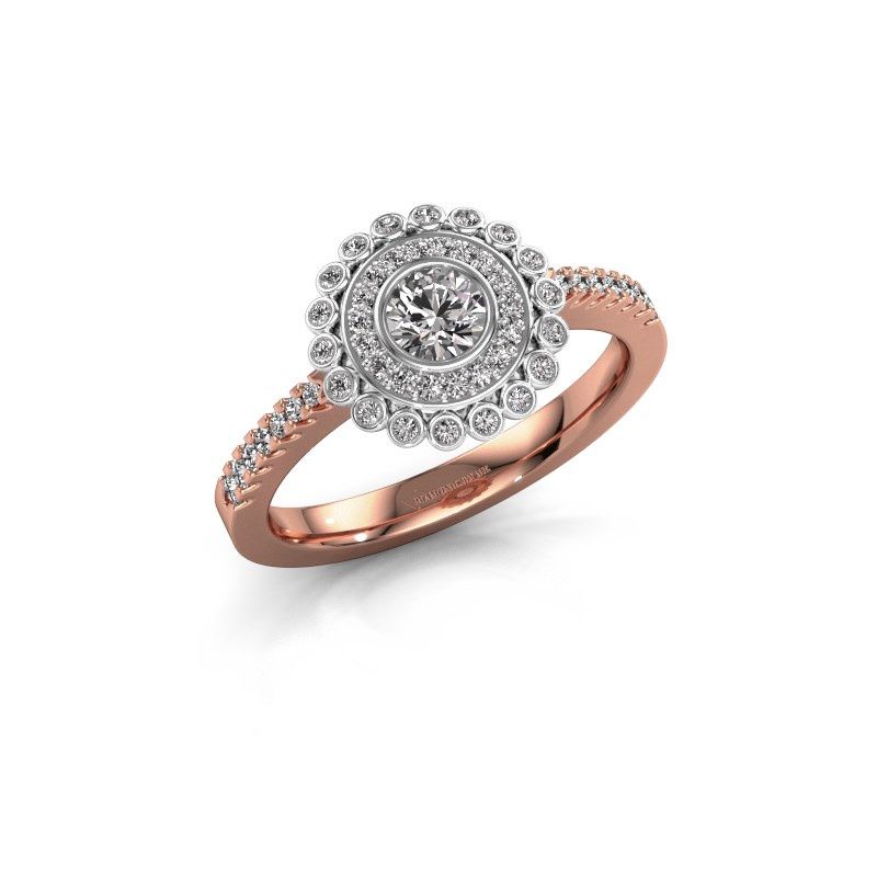 Image of Engagement ring Shanelle<br/>585 rose gold<br/>Diamond 0.646 crt