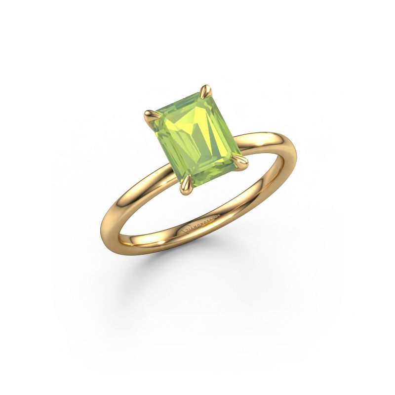 Image of Engagement Ring Crystal Eme 1<br/>585 gold<br/>Peridot 8x6 mm
