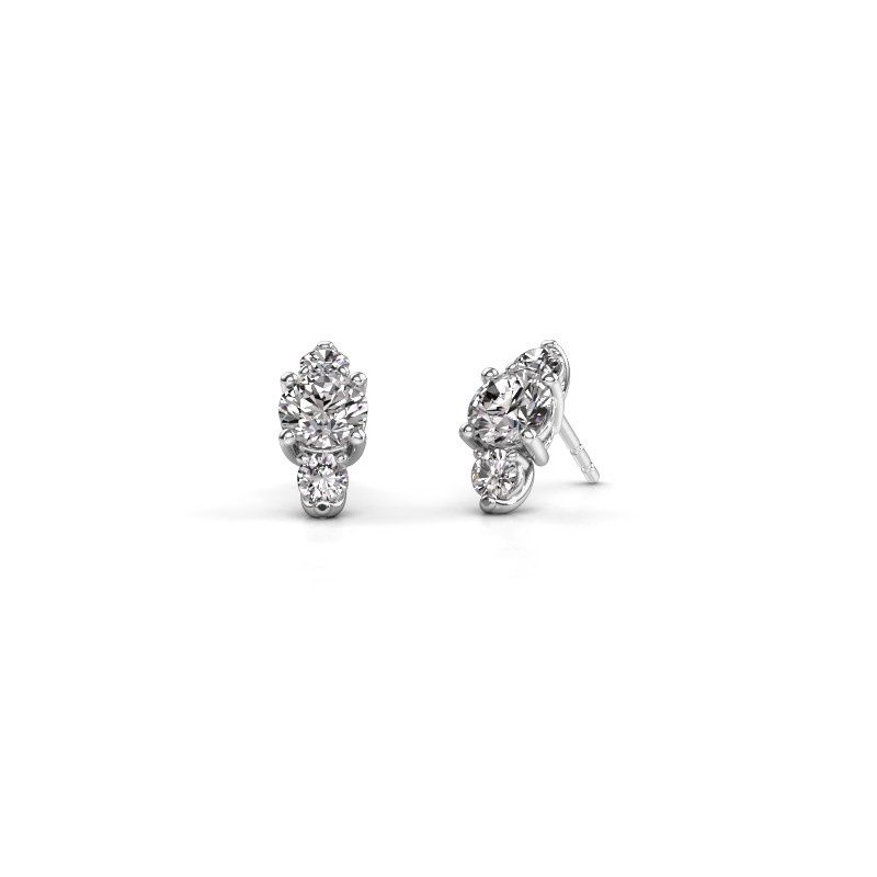Image of Earrings Amie 925 silver diamond 3.00 crt