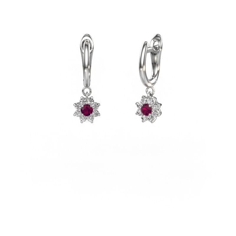 Ohrhänger Camille 1 585 Weißgold Rhodolit 3 mm