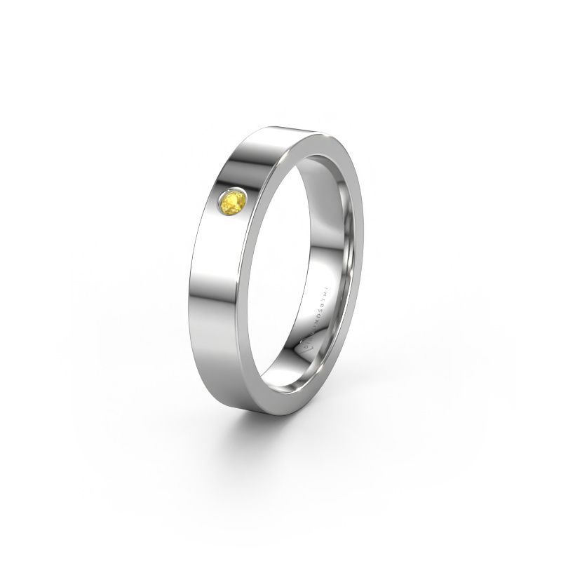 Ehering WH0101L14BP 585 Weißgold Gelb Saphir ±4 x 2 mm