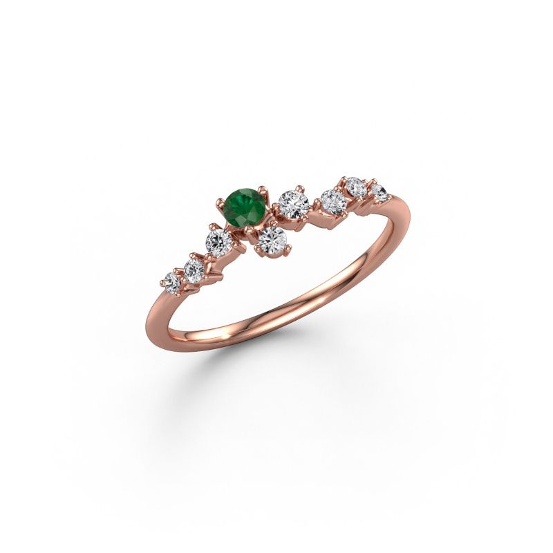 Ring Lexi 585 rose gold emerald 2.8 mm