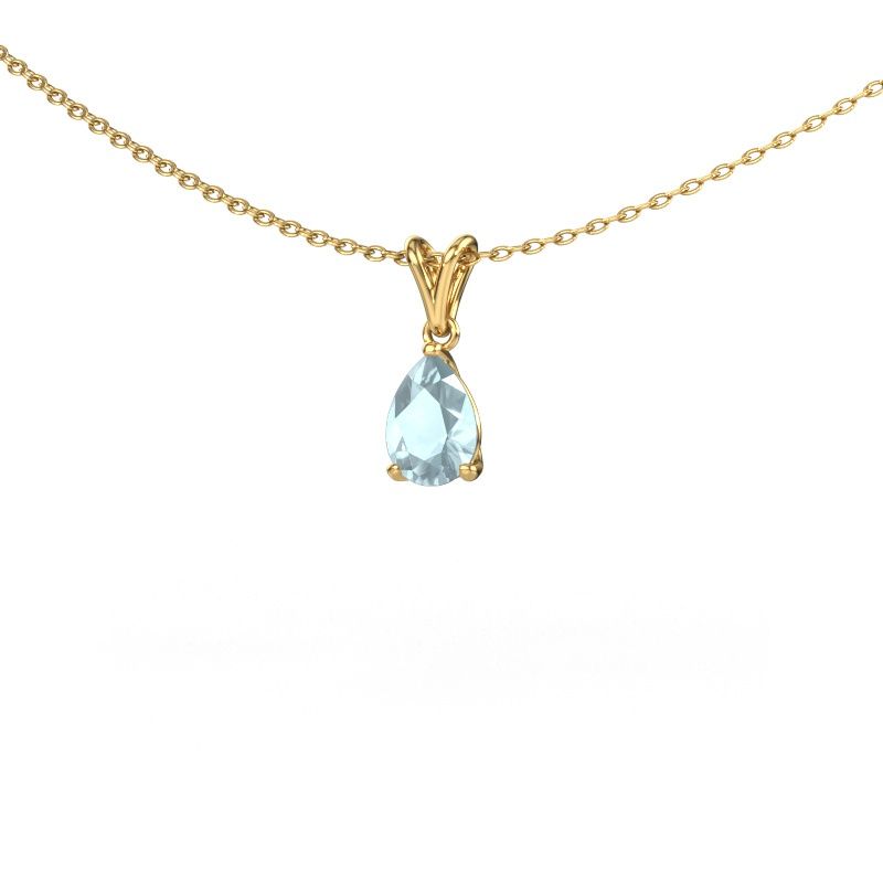 Anhänger Sam PER 585 Gold Aquamarin 7x5 mm