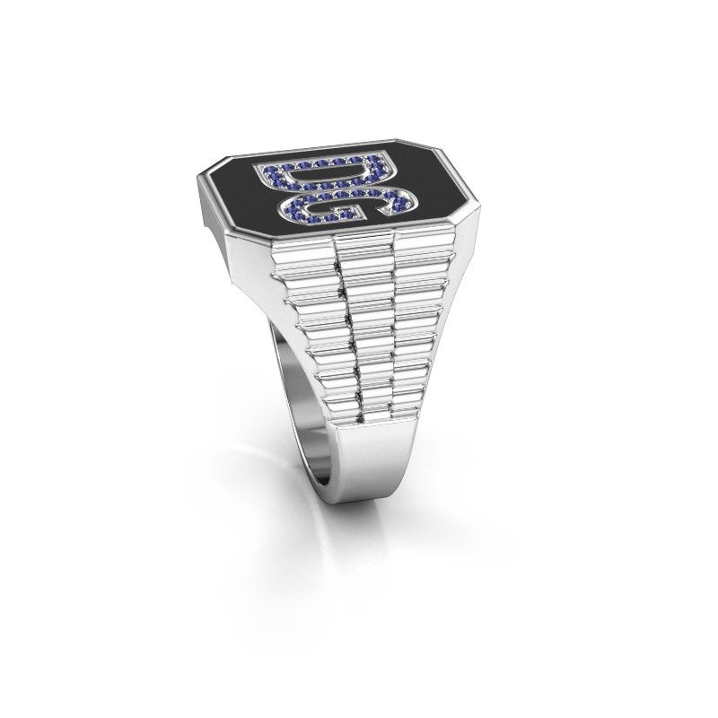 Afbeelding van Rolex Stijl Ring Stephan 3<br/>950 platina<br/>Saffier 1 mm
