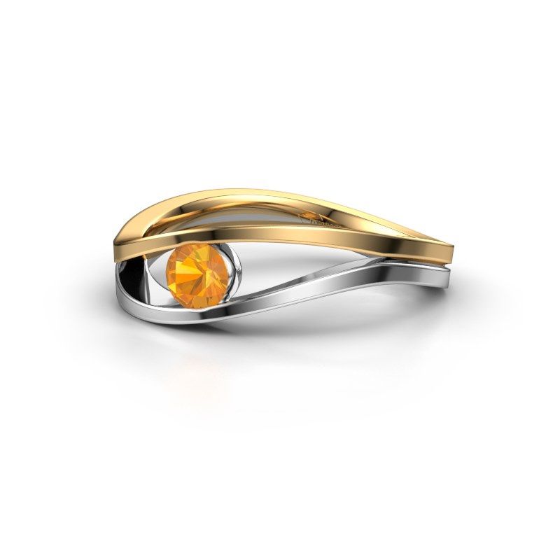 Image of Ring Sigrid 1<br/>585 white gold<br/>Citrin 4 mm