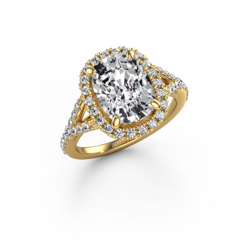Engagement ring Kimber CSH 585 gold lab grown diamond 3.534 crt