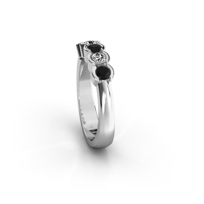 Afbeelding van Ring Lotte 5 585 witgoud zwarte diamant 0.56 crt