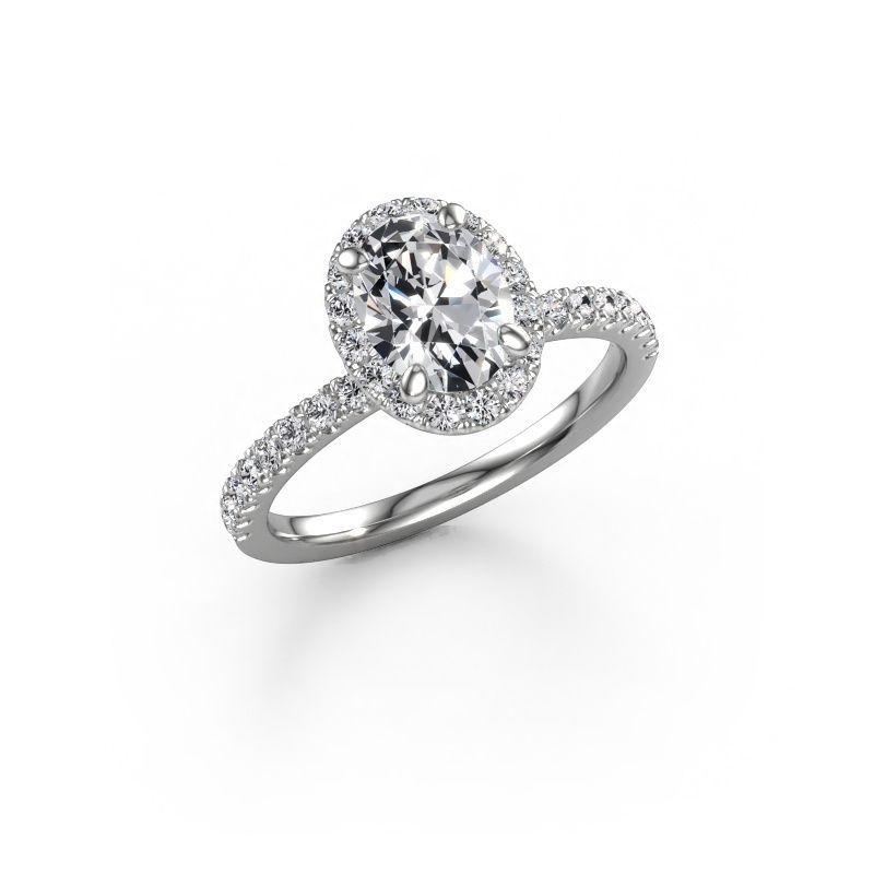 Verlobungsring Miranda OVL 585 Weißgold Lab-grown Diamant 1.642 crt