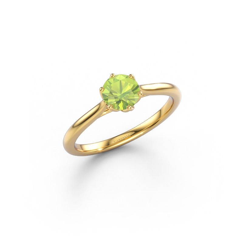Engagement ring Winona RND 585 gold peridot 5 mm