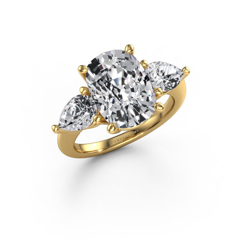 Engagement ring Chanou CSH 585 gold lab grown diamond 6.30 crt