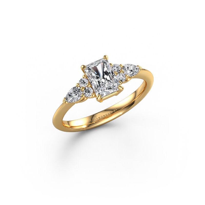 Engagement ring Melani RAD 585 gold diamond 1.21 crt