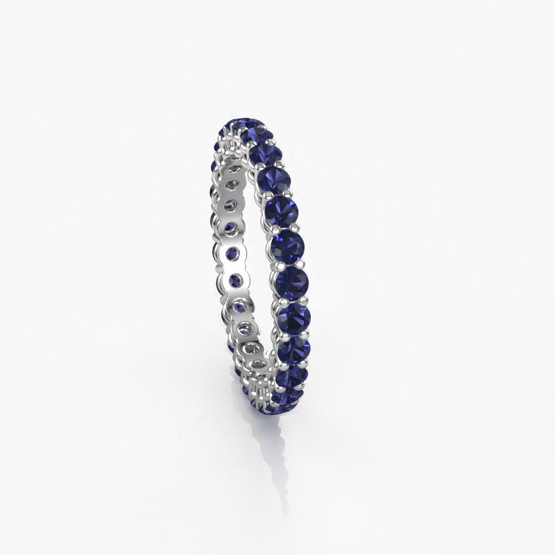 Image of Stackable ring Michelle full 2.4 585 white gold sapphire 2.4 mm