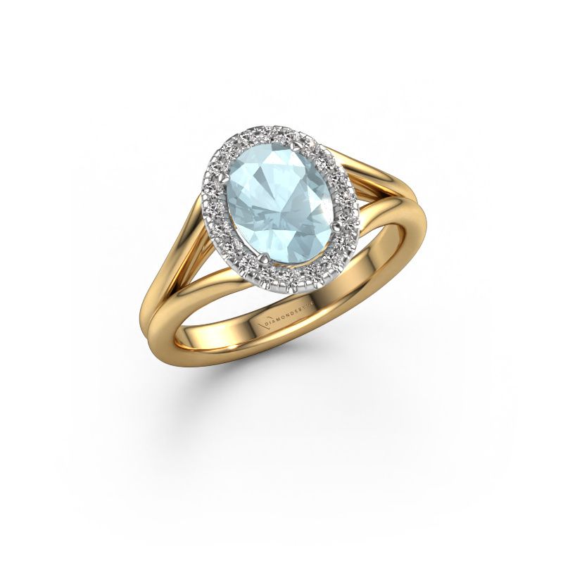 Engagement ring Verla ovl 1 585 gold aquamarine 8x6 mm