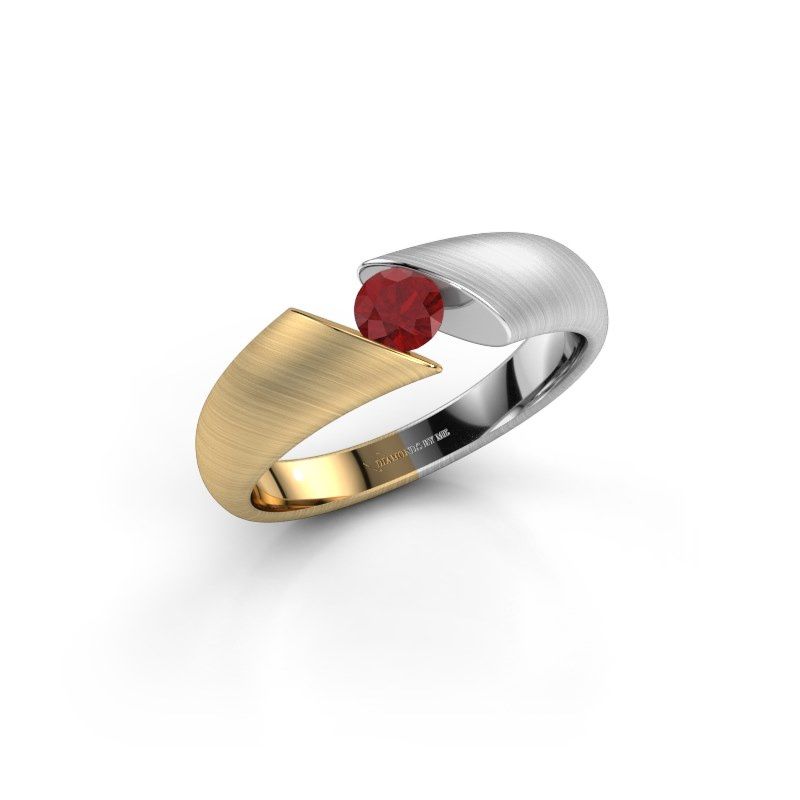 Image de Bague de fiançailles Hojalien 1<br/>585 or jaune<br/>Rubis 4 mm