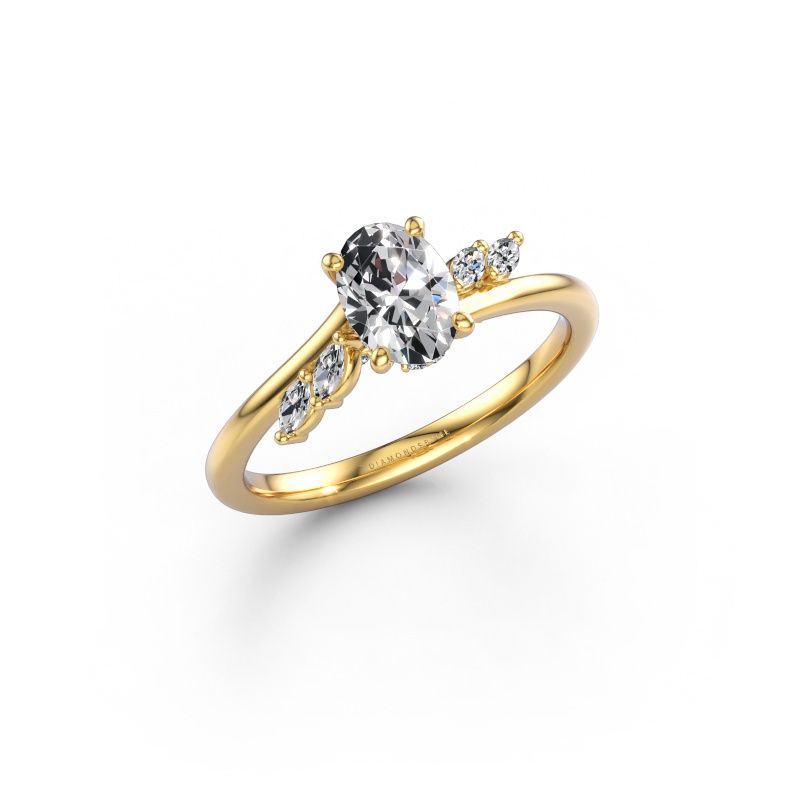 Engagement ring Rosalee OVL 585 gold zirconia 7x5 mm
