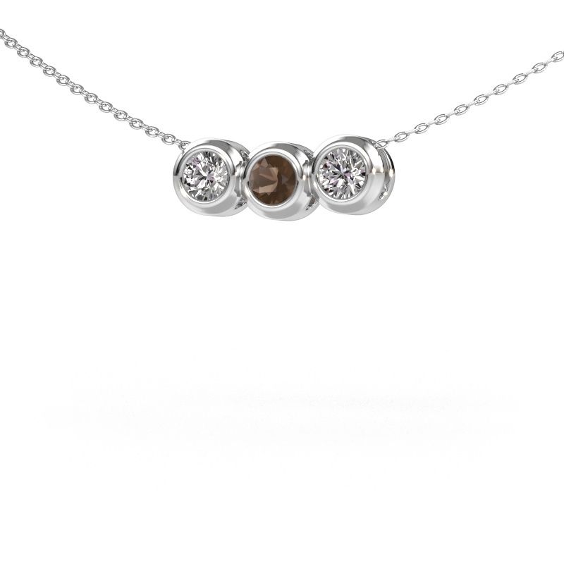 Ketting Kim 3 585 witgoud rookkwarts 4 mm