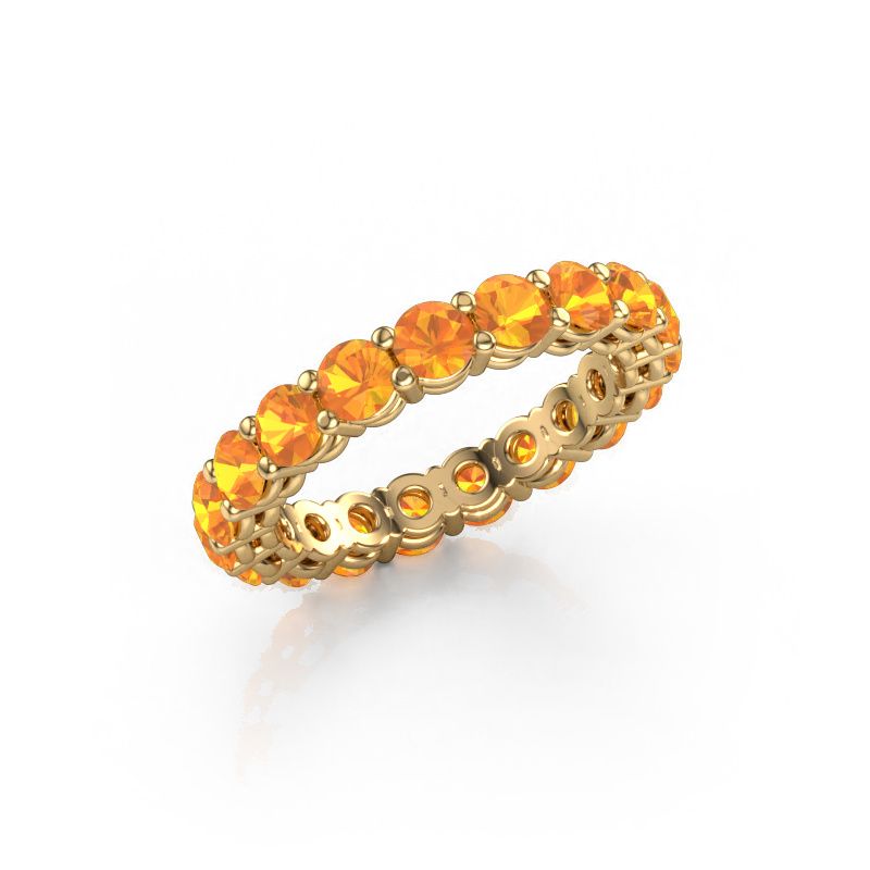 Stackable ring Michelle full 3.4 585 gold citrin 3.4 mm