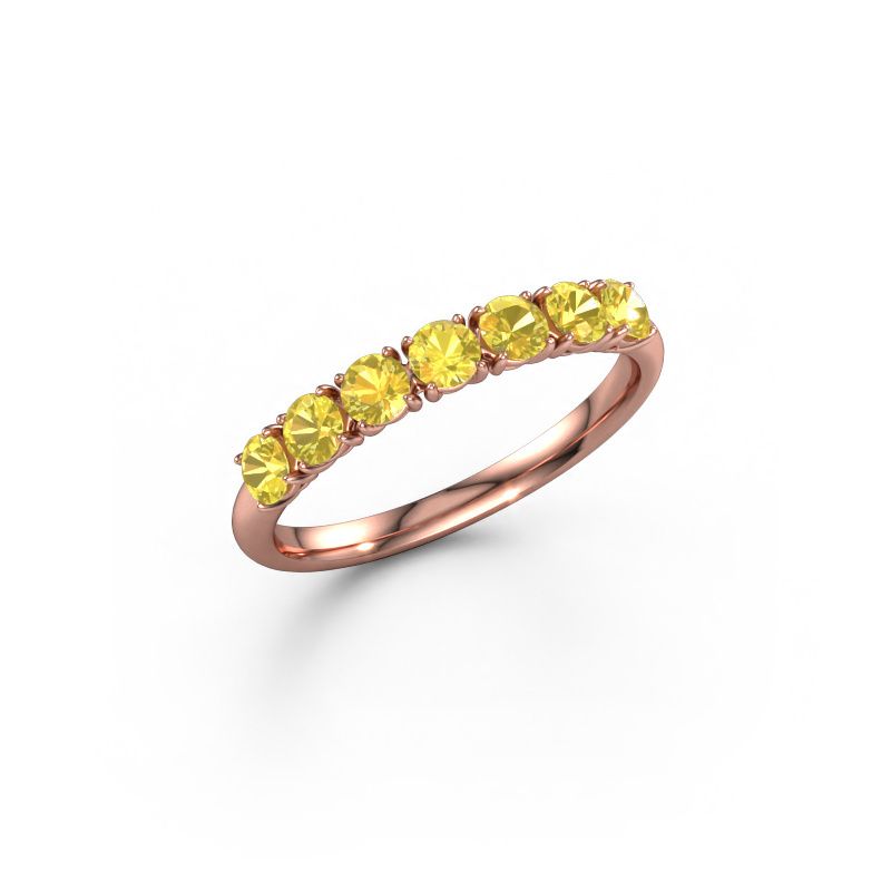 Ring Vivienne Half 585 rosé goud gele saffier 2.9 mm