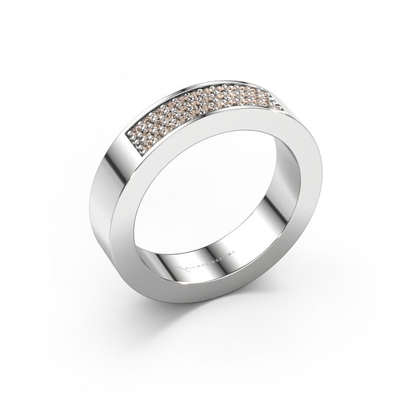 Ring Lindsey 1 585 witgoud bruine diamant 0.235 crt