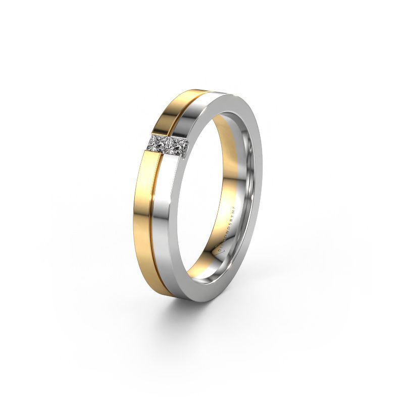 Wedding ring WH0225L14B 585 gold lab-grown diamond ±4 x 2 mm