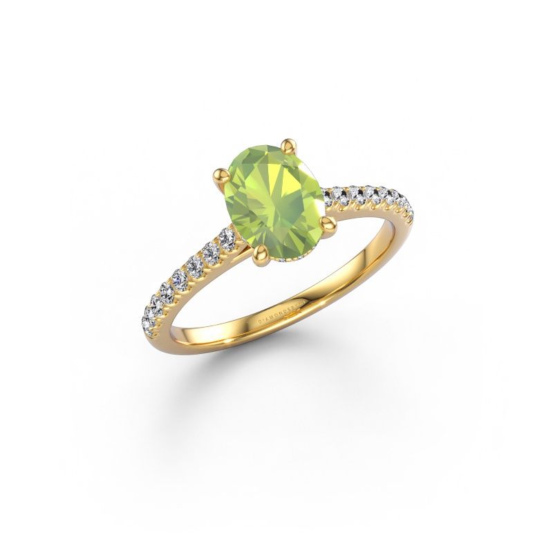 Verlobungsring Sophie OVL 585 Gold Peridot 8x6 mm