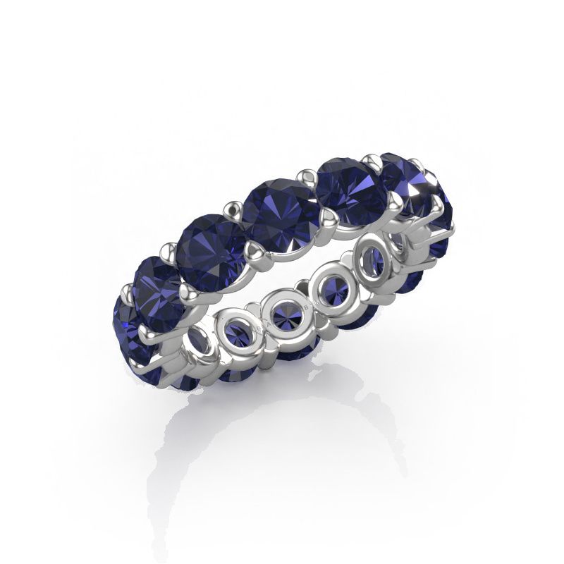 Bague Heddy rnd 5.0 585 or blanc saphir 5 mm